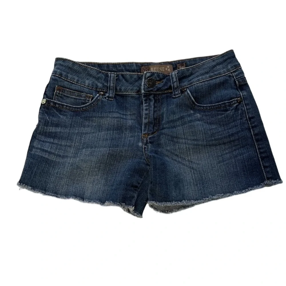REUSE Denim Cut Off Shorts - Size 26 - Picture 2 of 3